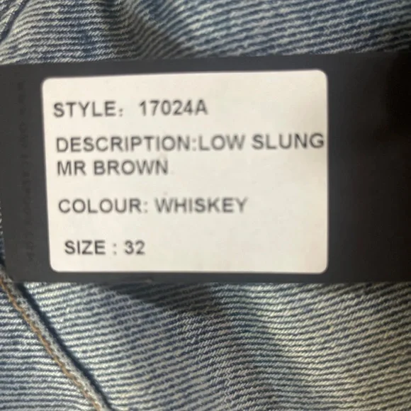 Men’s One Teaspoon One Man Low Slung Mr. Brown Jeans in Whiskey Waist Size 32 - Picture 8 of 11